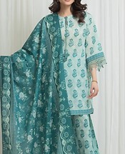 Edenrobe Cyan Opaque Lawn Suit- Pakistani Lawn Dress