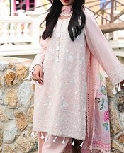 Edenrobe Cavern Pink Cambric Suit- Pakistani Winter Clothing
