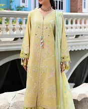 Edenrobe Light Golden Cambric Suit- Pakistani Winter Dress