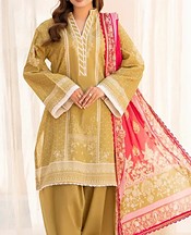 Ellena Sand Gold Lawn Suit- Pakistani Designer Lawn Suits