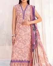 Peach Lawn Suit