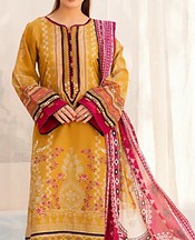 Ellena Orange Lawn Suit- Pakistani Designer Lawn Suits