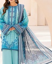 Ellena Light Blue Lawn Suit- Pakistani Lawn Dress