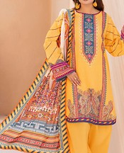 Light Orange Lawn Suit