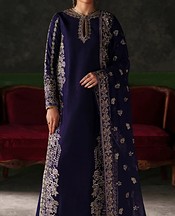 Navy Blue Raw Silk Suit