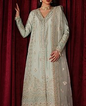 Light Turquoise Raw Silk Suit