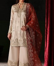 Ivory Raw Silk Suit
