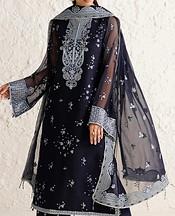 Farasha Navy Chiffon Suit- Pakistani Designer Chiffon Suit