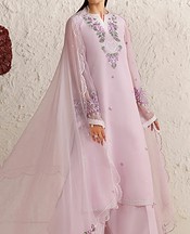 Farasha Pink Flare Chiffon Suit- Pakistani Designer Chiffon Suit