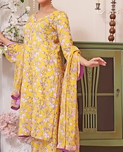 Feathers Yellow Lawn Suit- Pakistani Lawn Dress