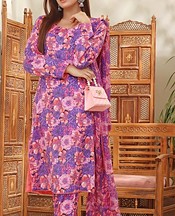 Feathers Blue/Pink Lawn Suit- Pakistani Lawn Dress