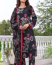 Feathers Black Lawn Suit- Pakistani Designer Lawn Suits