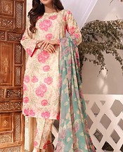 Feathers Ivory Lawn Suit- Pakistani Lawn Dress