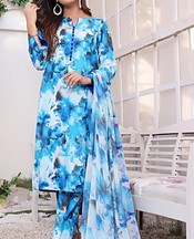 Feathers Turquoise Lawn Suit- Pakistani Lawn Dress