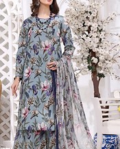 Feathers Cadet Grey Lawn Suit- Pakistani Designer Lawn Suits