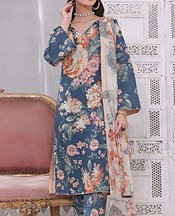 Feathers Dusk Blue Lawn Suit- Pakistani Lawn Dress