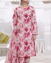 Feathers Off White/Pink Lawn Suit- Pakistani Lawn Dress