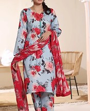 Pale Aqua/Persian Red Lawn Suit