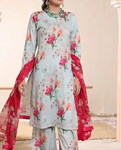 Feathers Pale Aqua Lawn Suit- Pakistani Lawn Dress