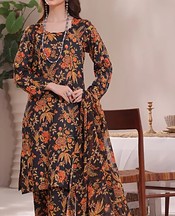 Feathers Black Lawn Suit- Pakistani Designer Lawn Suits