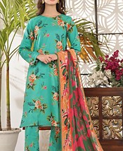 Turquoise Lawn Suit