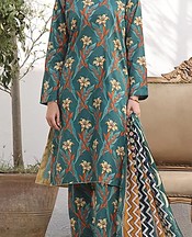 Feathers Mineral Green Lawn Suit- Pakistani Lawn Dress