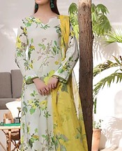 Feathers Light Grey Lawn Suit- Pakistani Lawn Dress