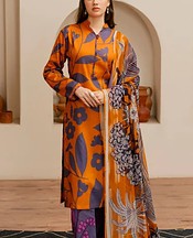 Dark Orange/Faded Purple Lawn Suit
