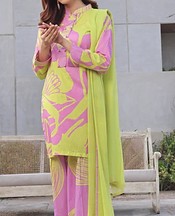 Feathers Persian Pink/Lime Suit- Pakistani Designer Lawn Suits