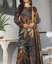 Feathers Black Lawn Suit- Pakistani Lawn Dress