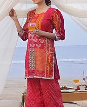 Brick Red Lawn Suit (2 Pcs)