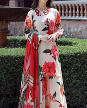 Feathers Off White Lawn Suit- Pakistani Lawn Dress