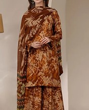 Feathers Bronze Lawn Suit- Pakistani Designer Lawn Suits