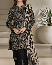 Feathers Black/Ivory Lawn Suit- Pakistani Lawn Dress