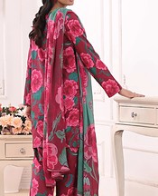 Feathers Wine Lawn Suit- Pakistani Lawn Dress