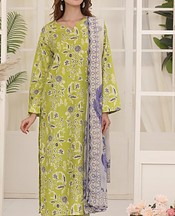Feathers Olive Lawn Suit- Pakistani Lawn Dress