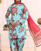 Feathers Light Blue Lawn Suit- Pakistani Designer Lawn Suits