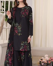 Feathers Black Lawn Suit- Pakistani Designer Lawn Suits