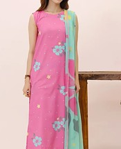 Feathers Pink Lawn Suit- Pakistani Designer Lawn Suits