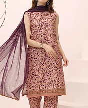 Feathers Pink Lawn Suit- Pakistani Designer Lawn Suits