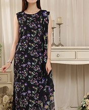 Feathers Black Lawn Suit- Pakistani Designer Lawn Suits