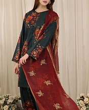 Feathers Black Lawn Suit- Pakistani Lawn Dress