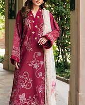 Florent Cranberry Lawn Suit- Pakistani Designer Lawn Suits