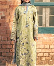 Florent Pale Olive Lawn Suit- Pakistani Lawn Dress