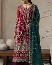 Wine Red Chiffon Suit