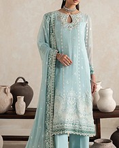 Sky Blue Chiffon Suit
