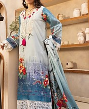 Pastel Blue Lawn Suit