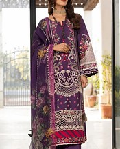 Gulmina Purple Lawn Suit- Pakistani Lawn Dress