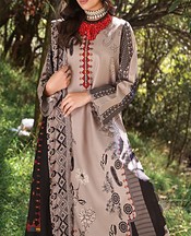 Charizma Beige/Black Staple Suit- Pakistani Winter Dress
