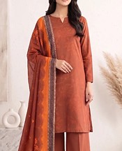 Humdum Pale Carmine Lawn Suit- Pakistani Lawn Dress